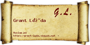 Grant Léda névjegykártya